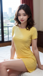 看一看清纯女神是如何驾驭圆领短袖连衣裙的,清新甜美又减龄系列4高清手机壁纸