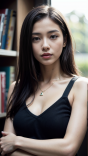 夏日JK制服背心裙校园美女高清写真图片