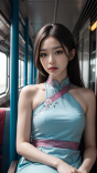眉清目秀的养眼美女用实力展现苏绣旗袍的优雅魅力高清写真图片