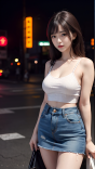 牛仔短裙美的优雅有气质,清纯可爱甜美型女生都可以驾驭
