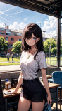 夏日年轻动漫美女T恤+热裤系列1高清手机壁纸赏析