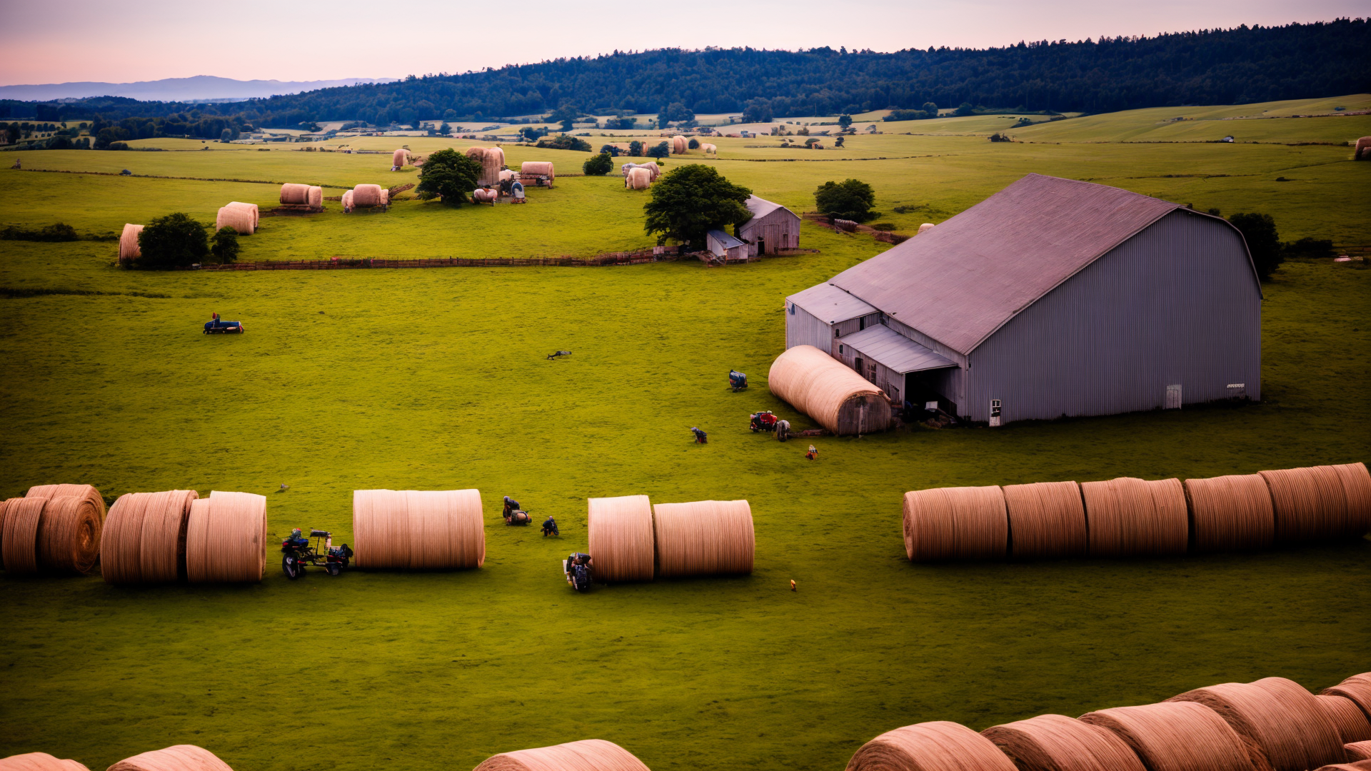 美丽森林高山草原风景图片