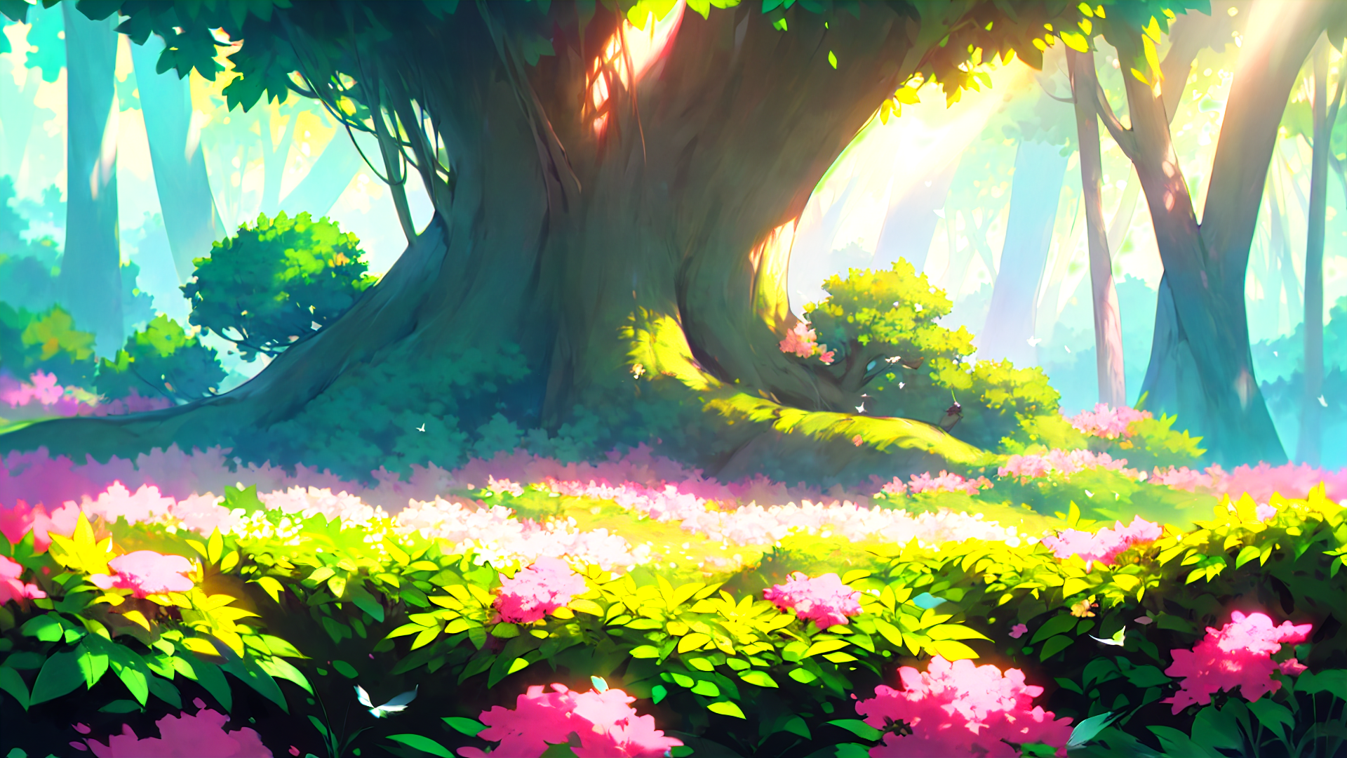 治愈系动漫唯美风景插画图片