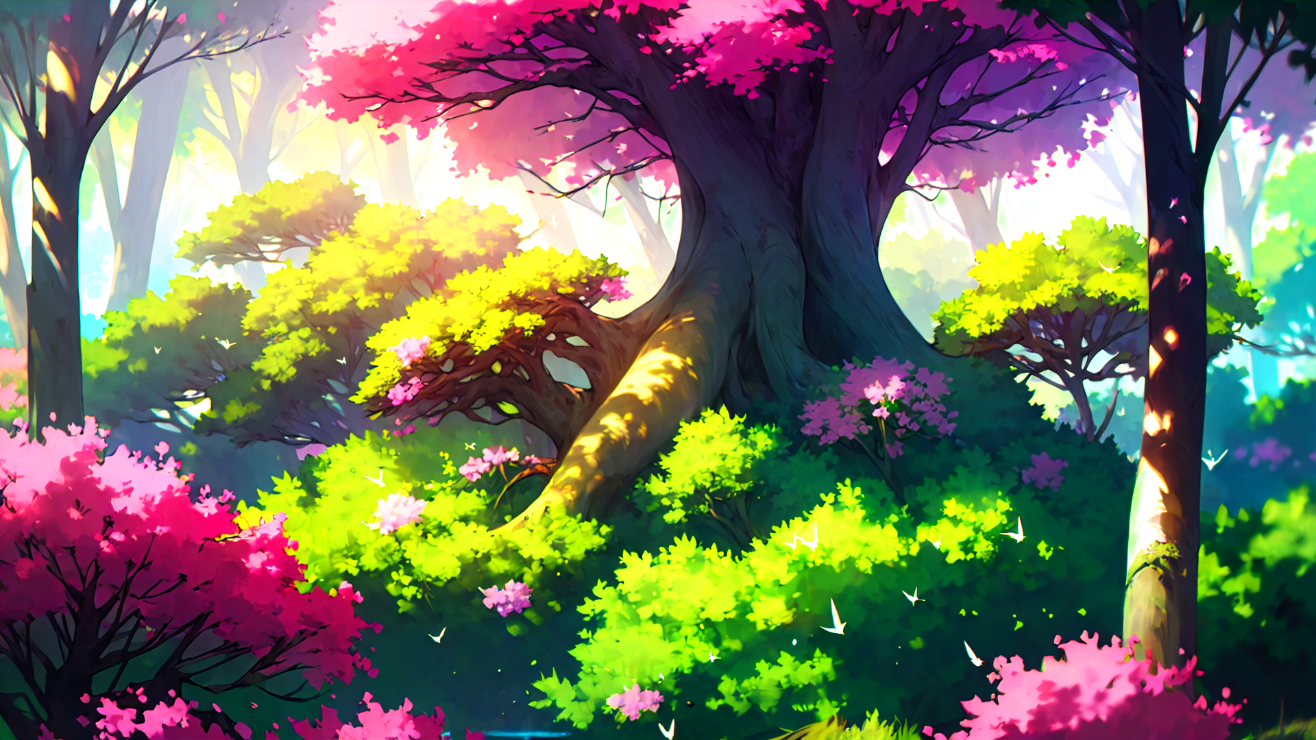 治愈系动漫唯美风景插画图片