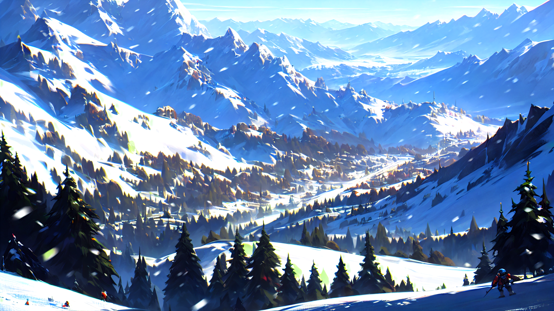 治愈系动漫唯美风景插画图片