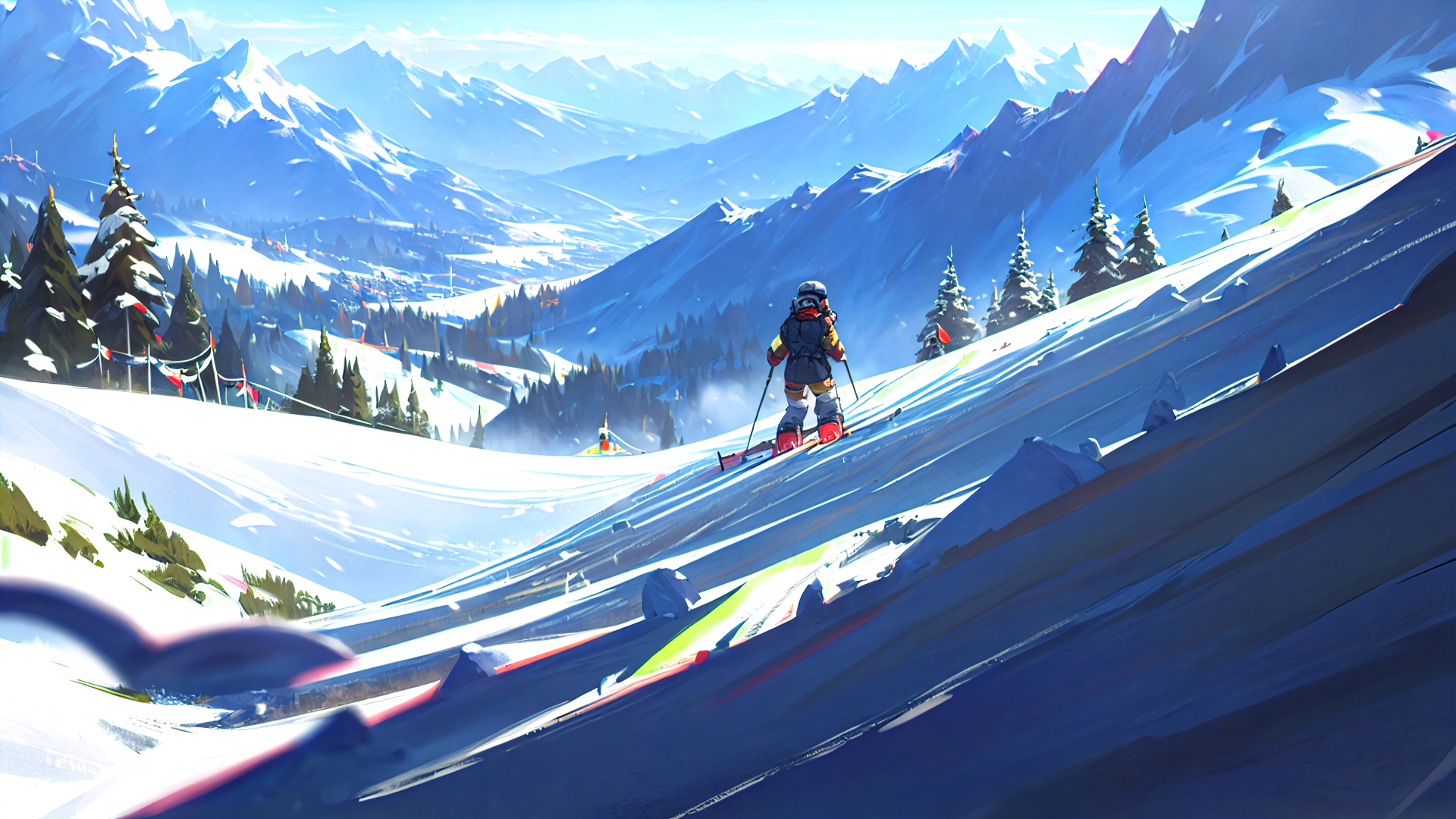 治愈系动漫唯美风景插画图片