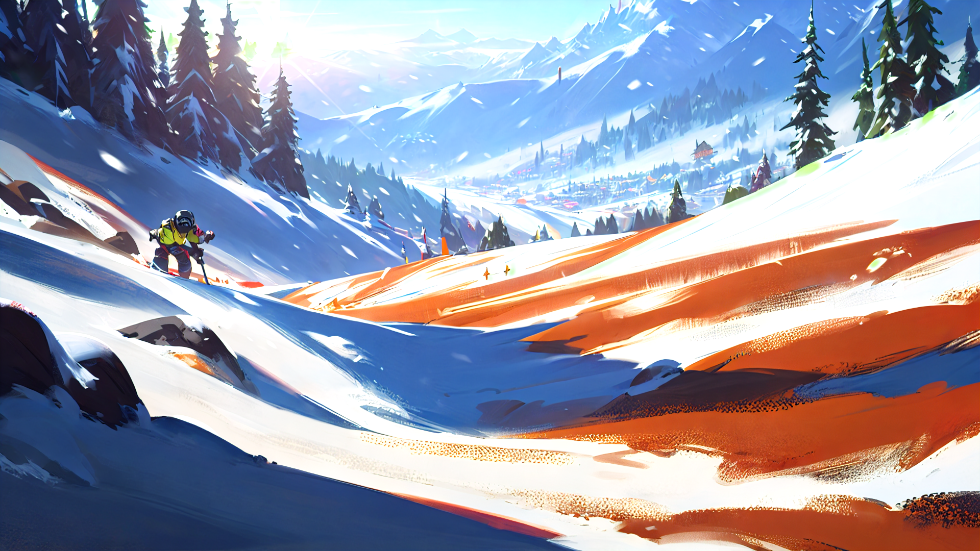 治愈系动漫唯美风景插画图片