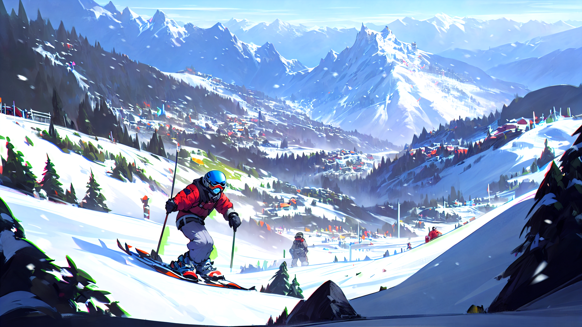 治愈系动漫唯美风景插画图片