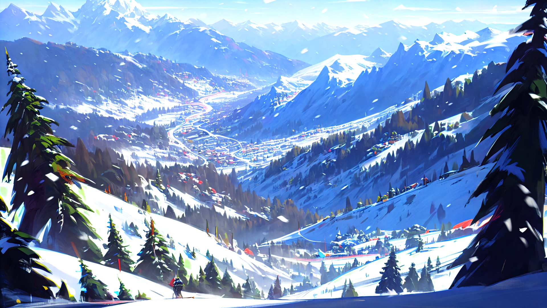 治愈系动漫唯美风景插画图片