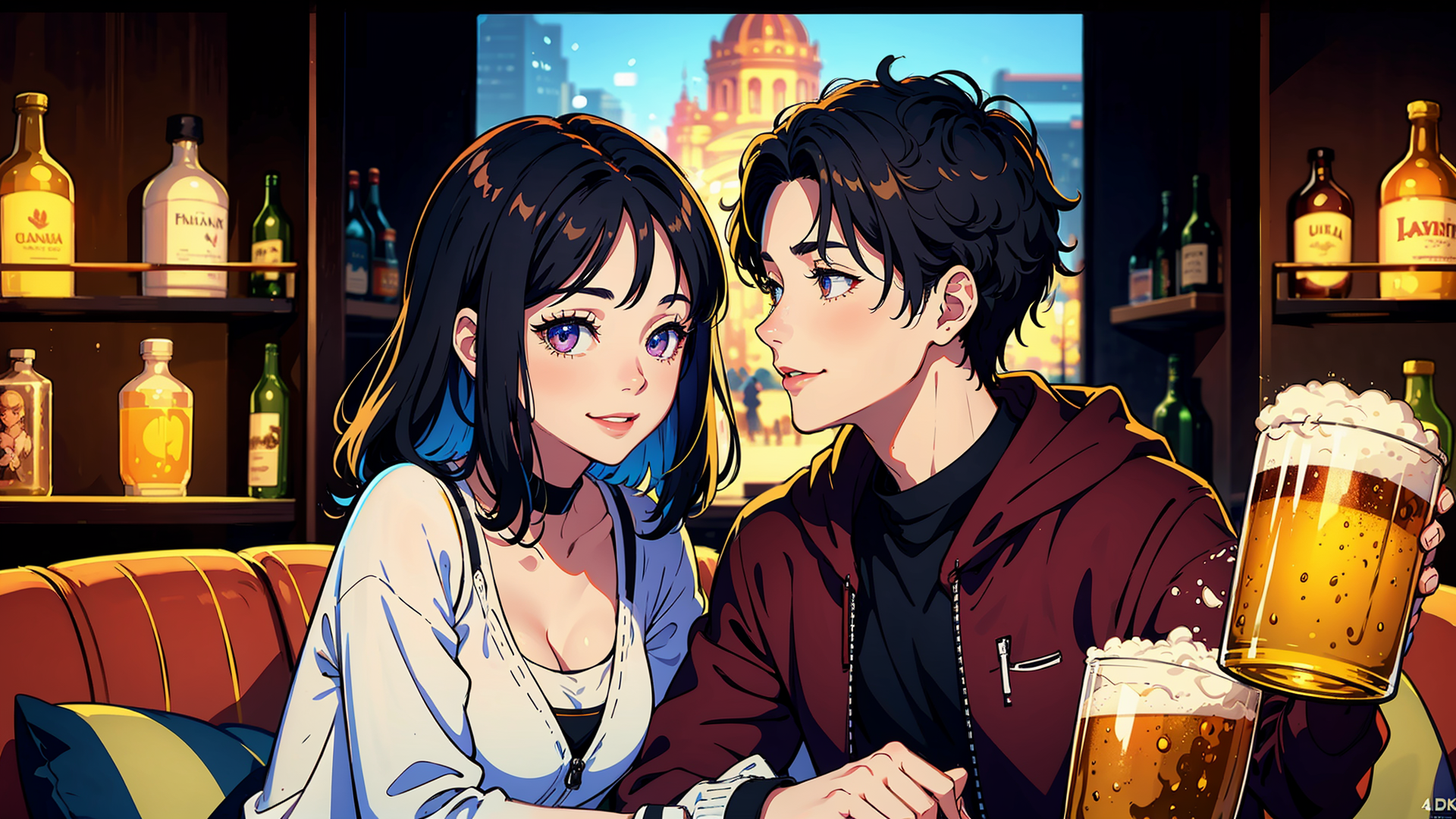 好看的双人动漫情侣头像高清图片