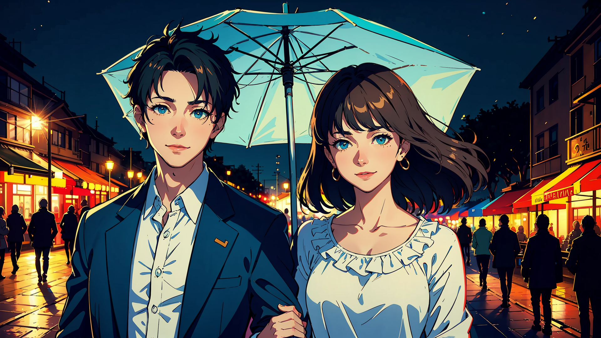 恋爱中的动漫男女图片壁纸赏析