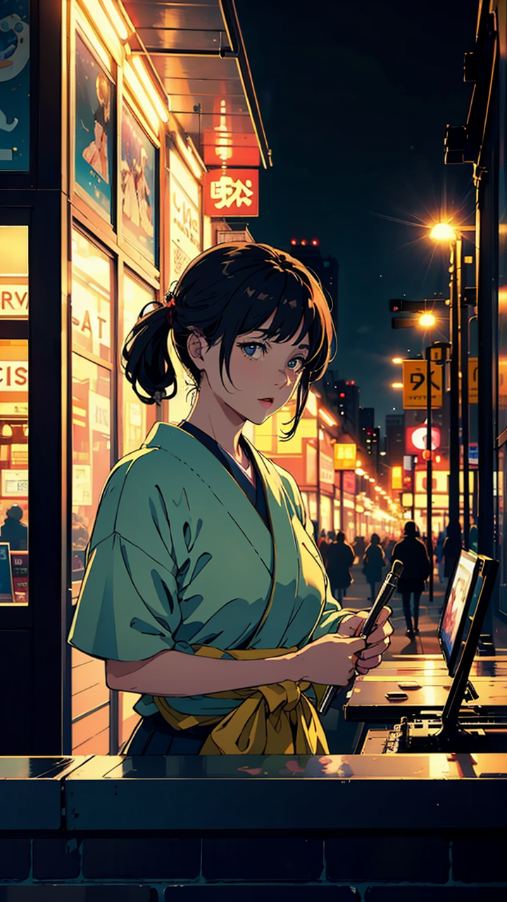 一对情侣相约在一起的动漫图片