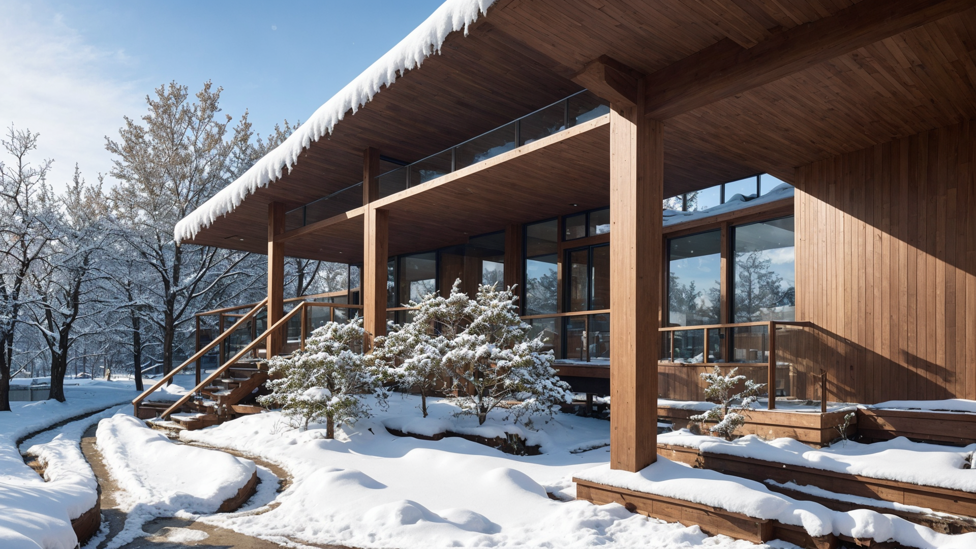 唯美冬日雪景高清桌面壁纸