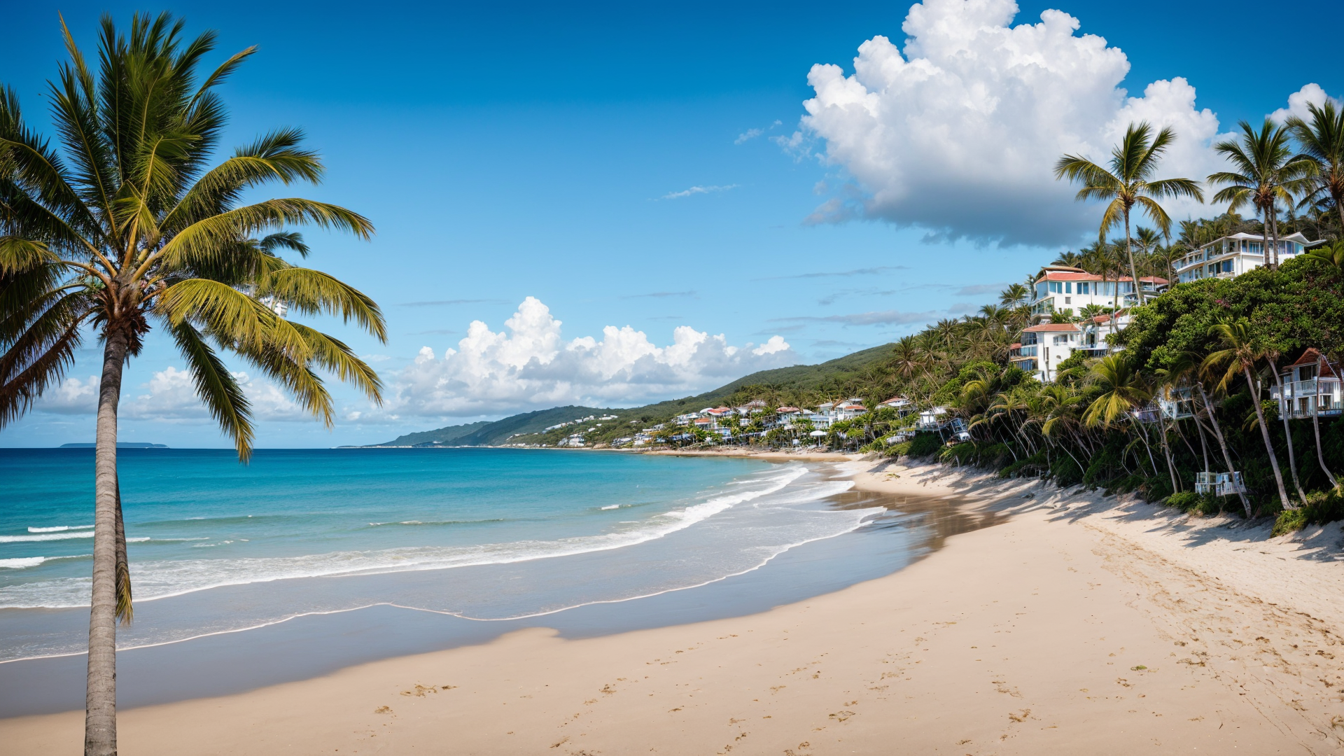 暑日蓝色海边高清风景美图赏析