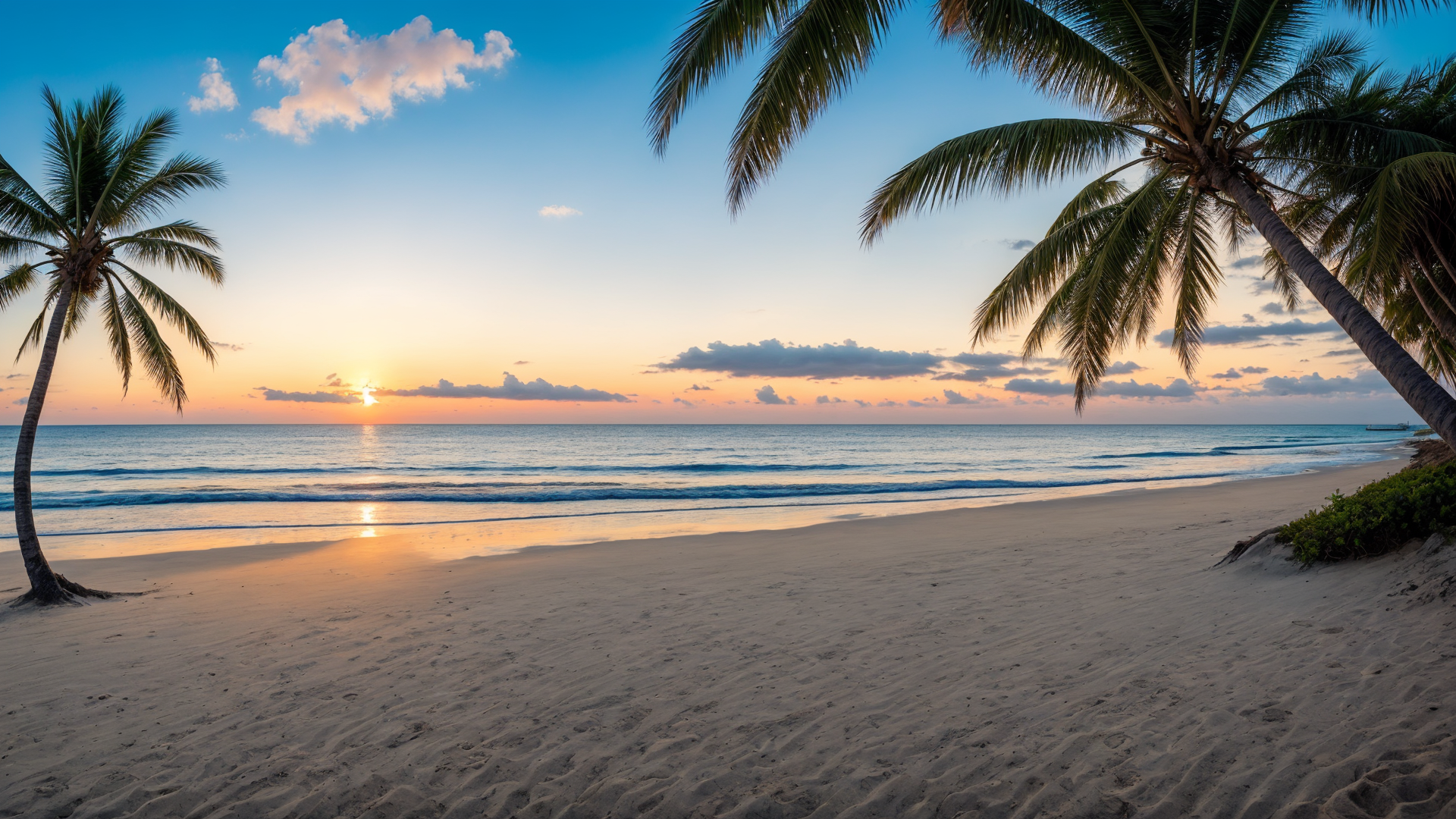 夏天旅游时拍摄的海边风景照片