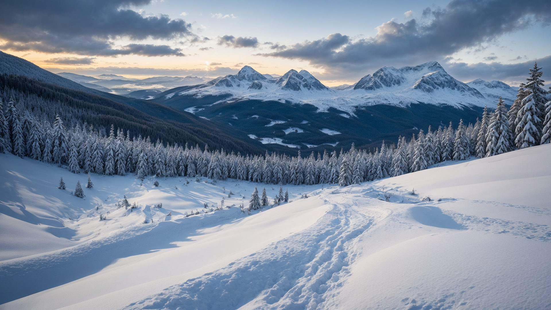 冬日雪景壁纸高清图片赏析