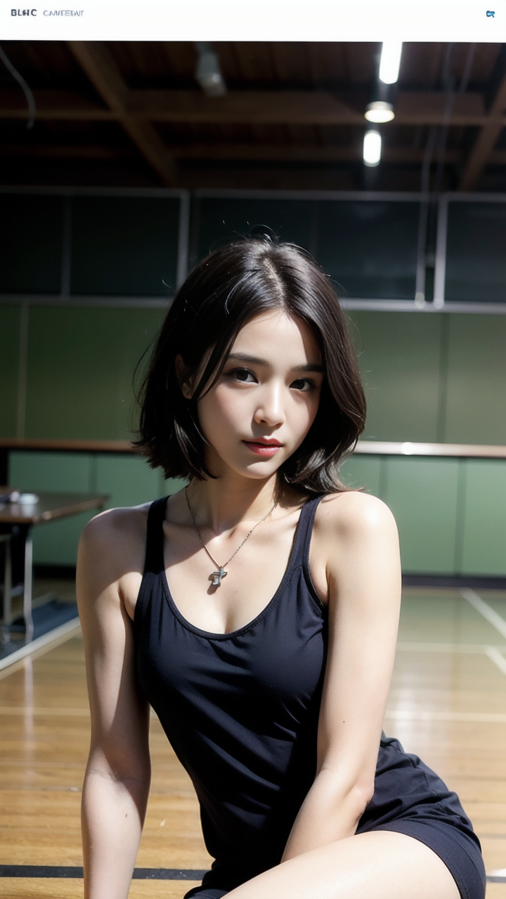 精选日韩校园短发学生妹纸教室短裙写真图片