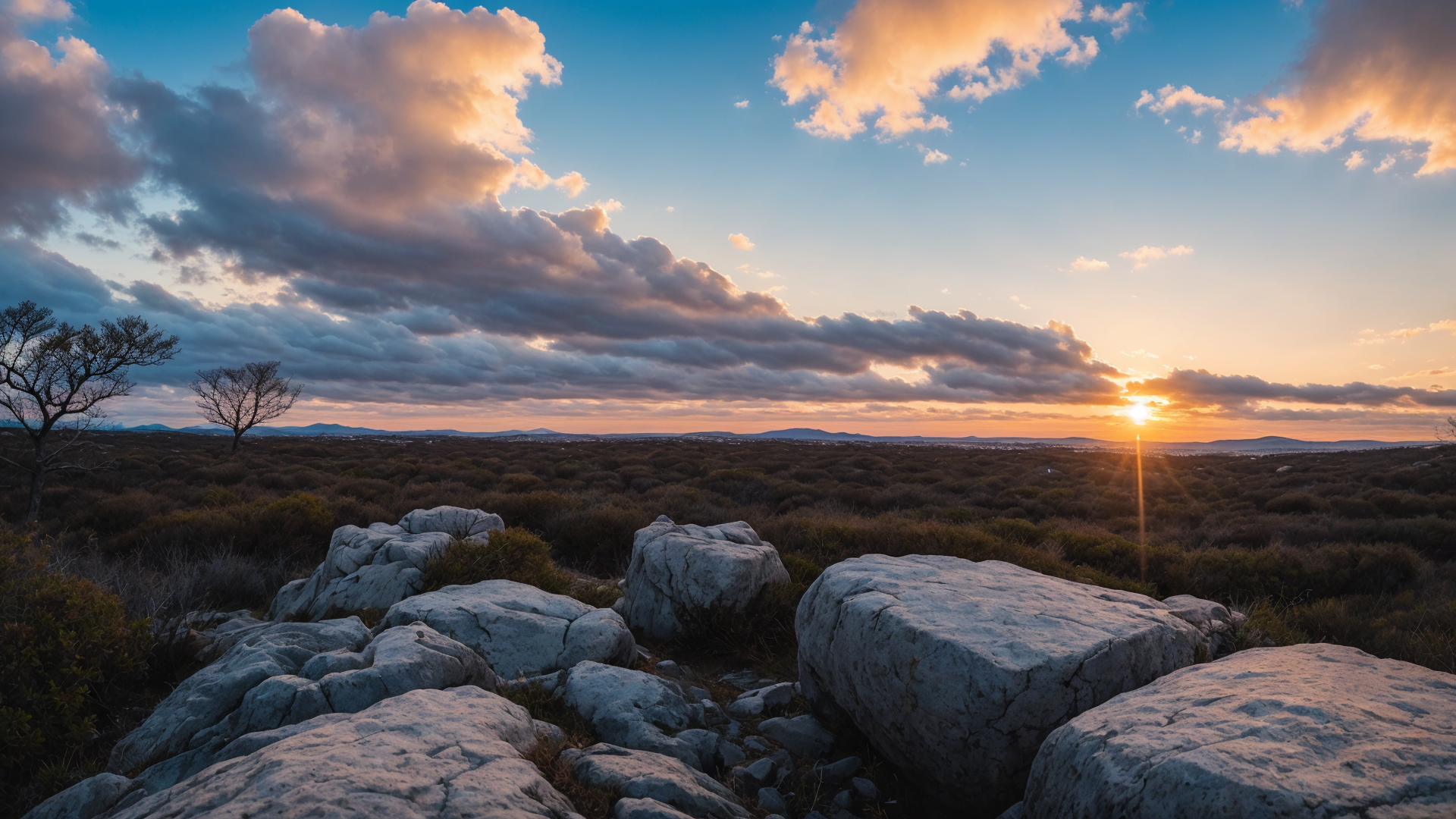 日落下的黄昏天空高清风景图片