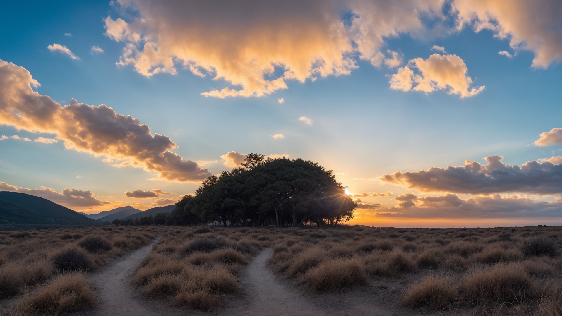日落下的黄昏天空高清风景图片