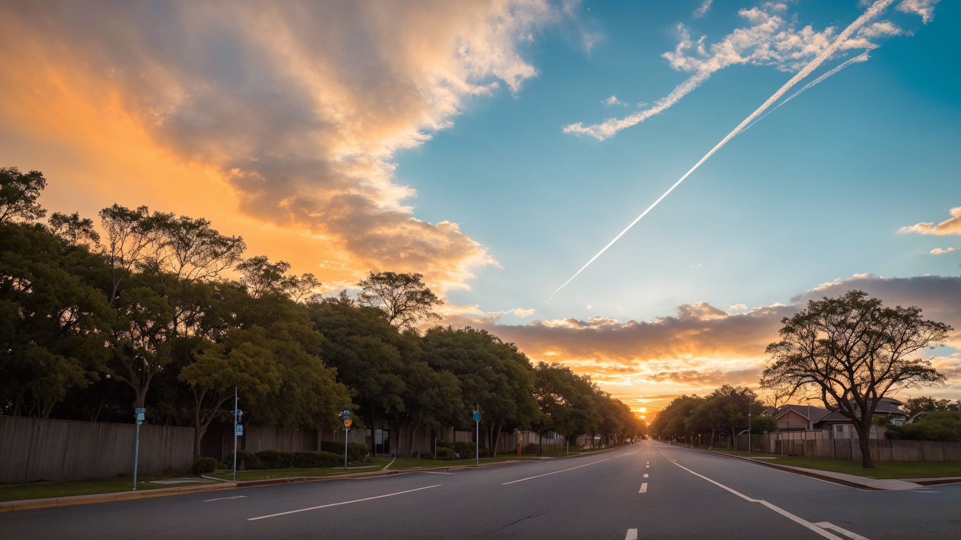 日落下的黄昏天空高清风景图片