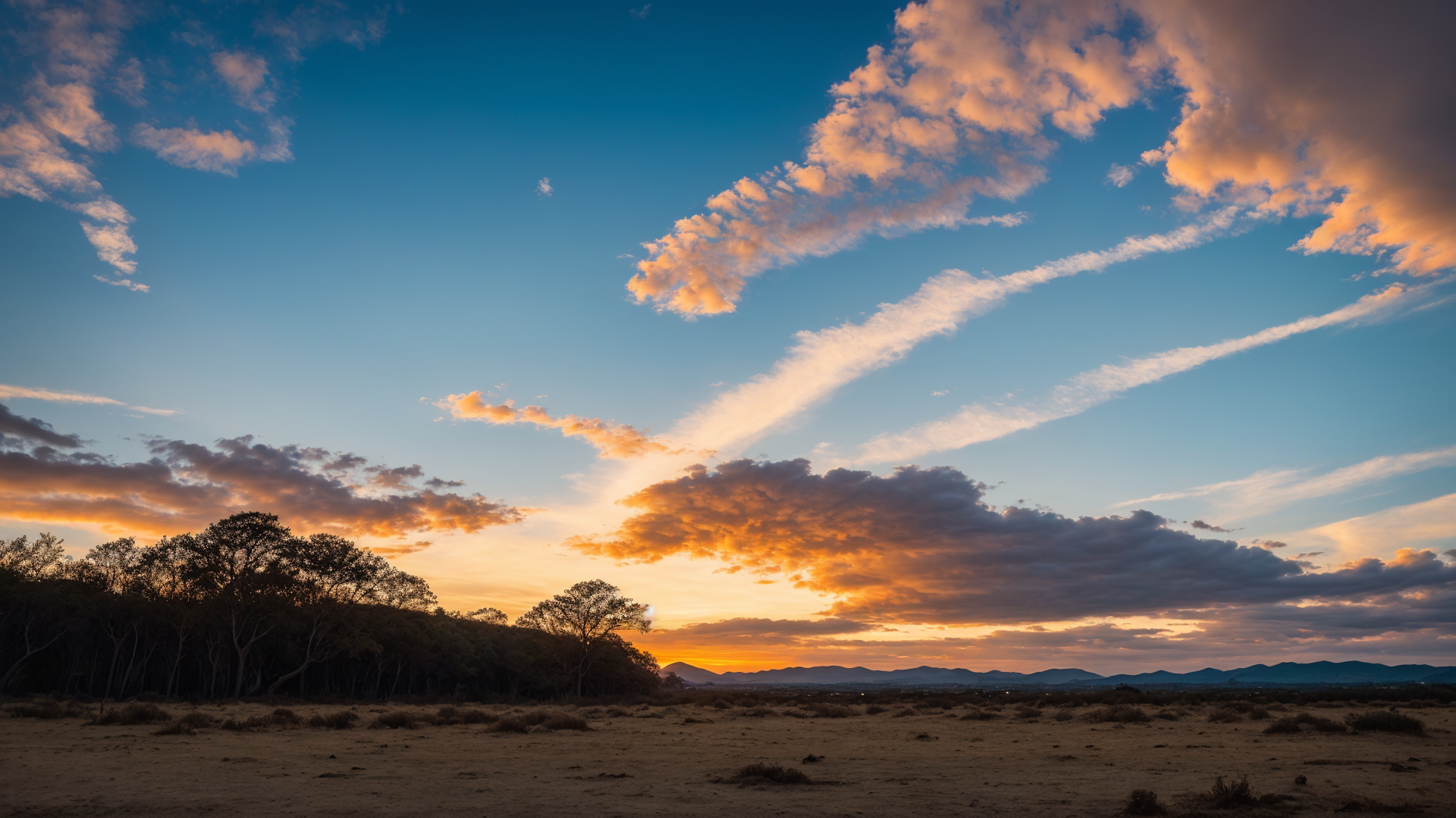日落下的黄昏天空高清风景图片