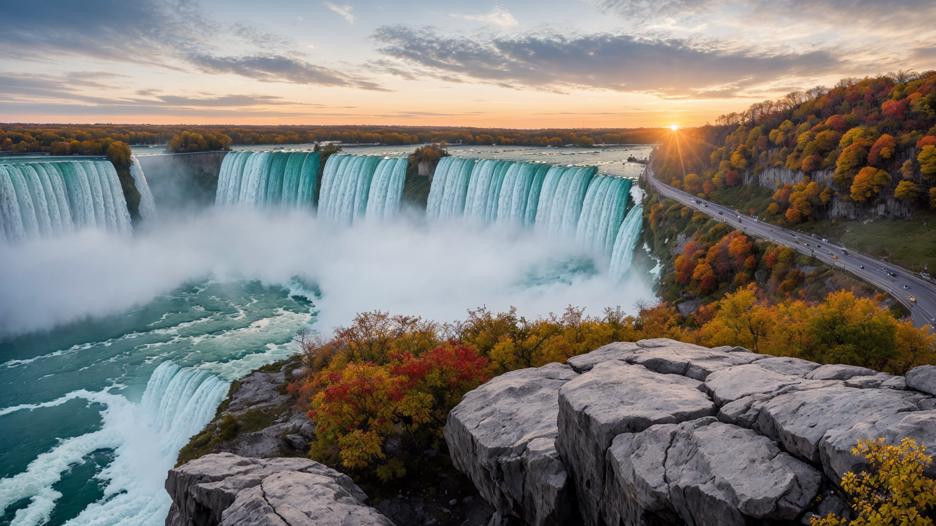尼亚加拉大瀑布自然风景图赏析