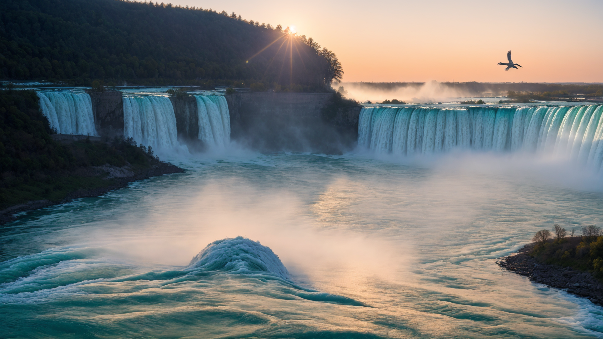 尼亚加拉大瀑布自然风景图赏析