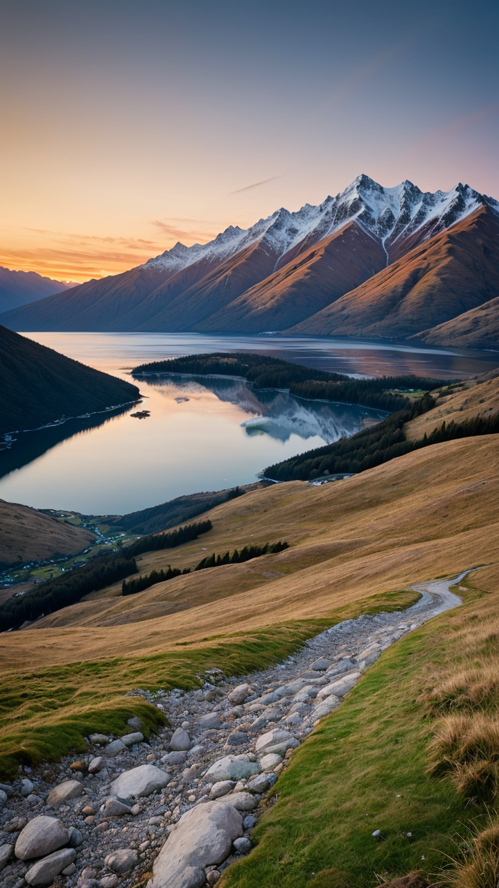 风景如画的新西兰迷人风景高清手机图片