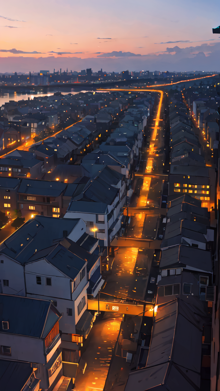 二次元治愈系风景图高清手机竖屏壁纸