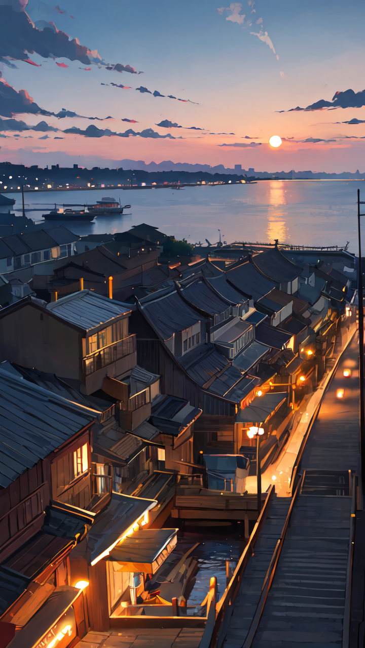 二次元治愈系风景图高清手机竖屏壁纸