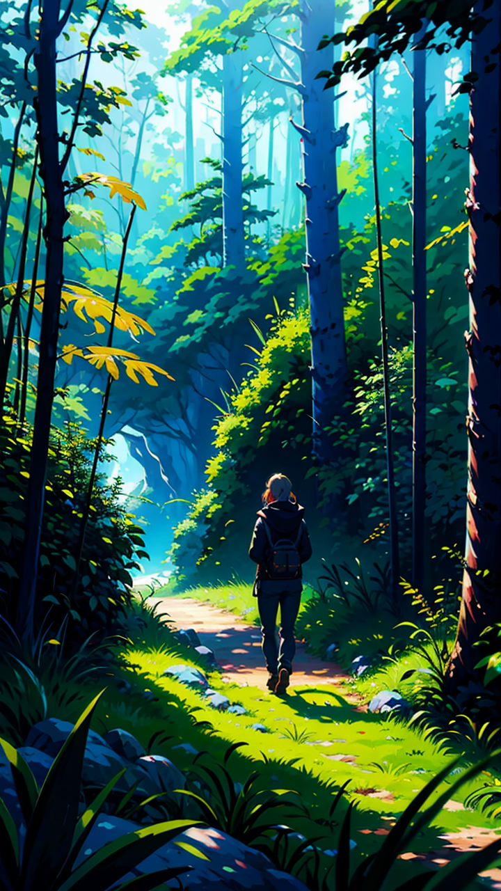 简洁又清新的二次元风景手机壁纸