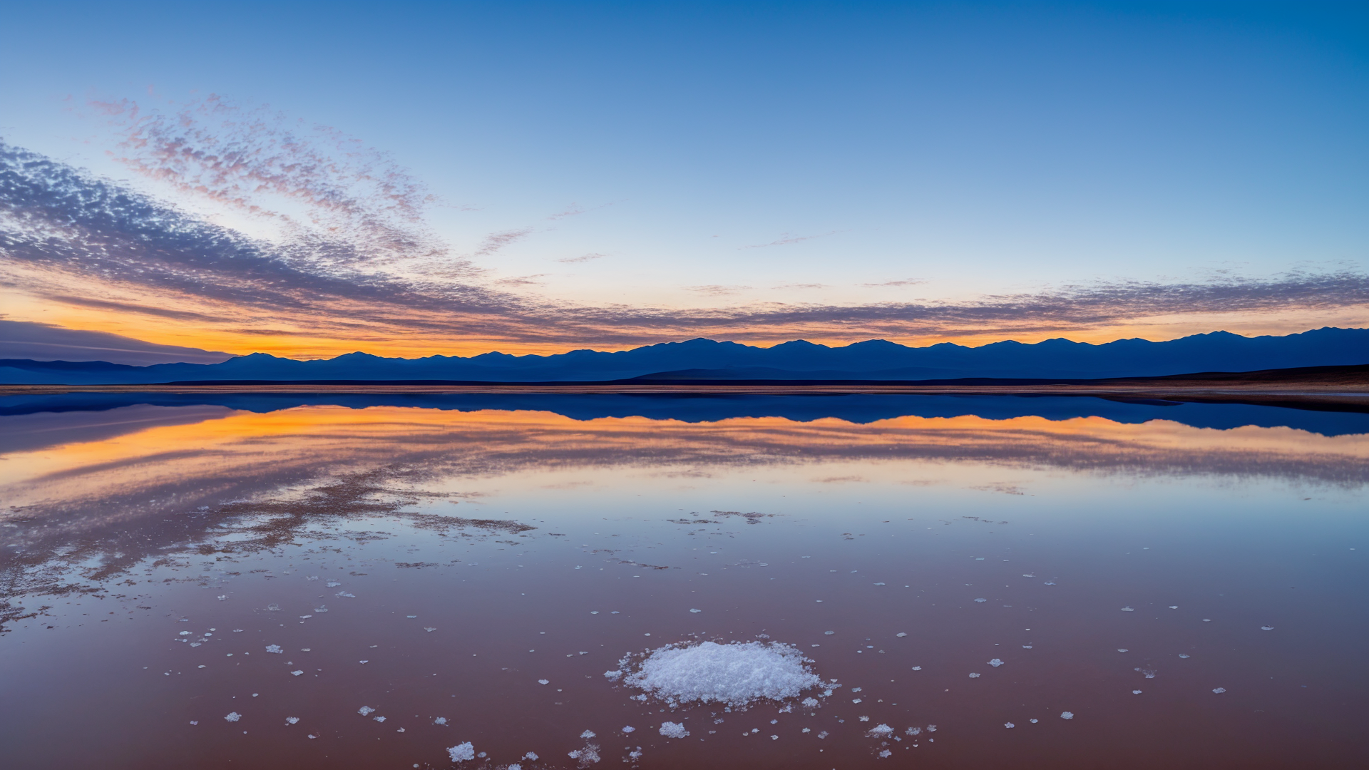 探秘玻利维亚乌尤尼盐湖与天空结合的美景系列4高清风景图片