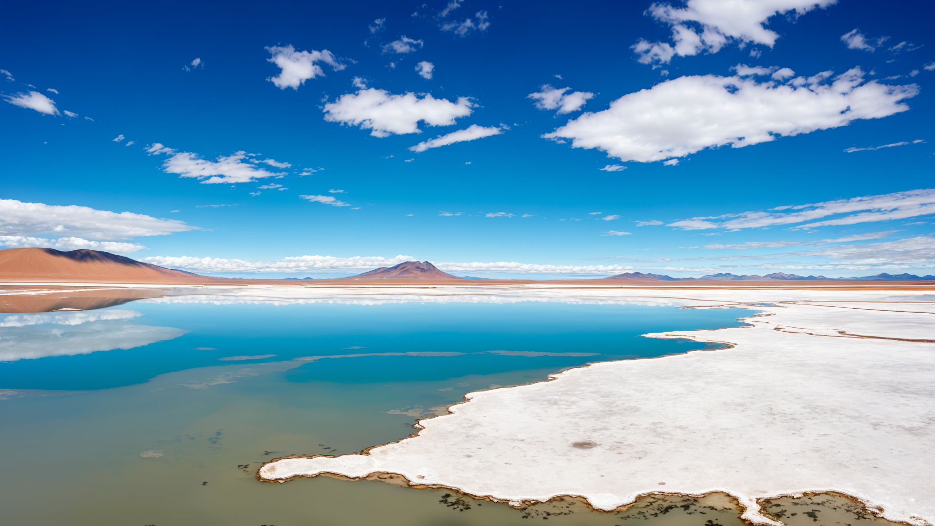 探秘玻利维亚乌尤尼盐湖与天空结合的美景系列4高清风景图片