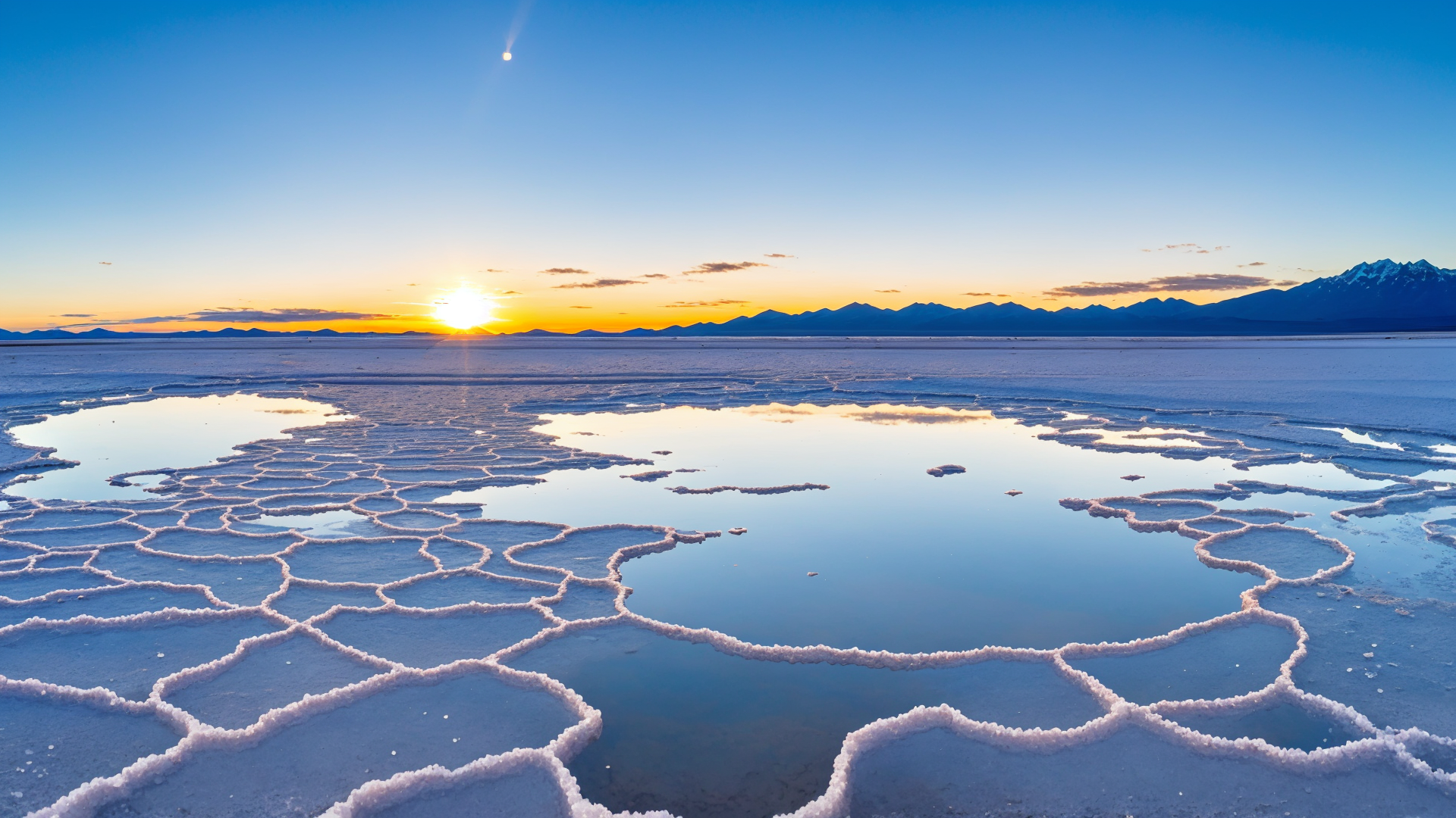 勇敢面对风与天空,玻利维亚乌尤尼盐湖自然风景系列3高清图片