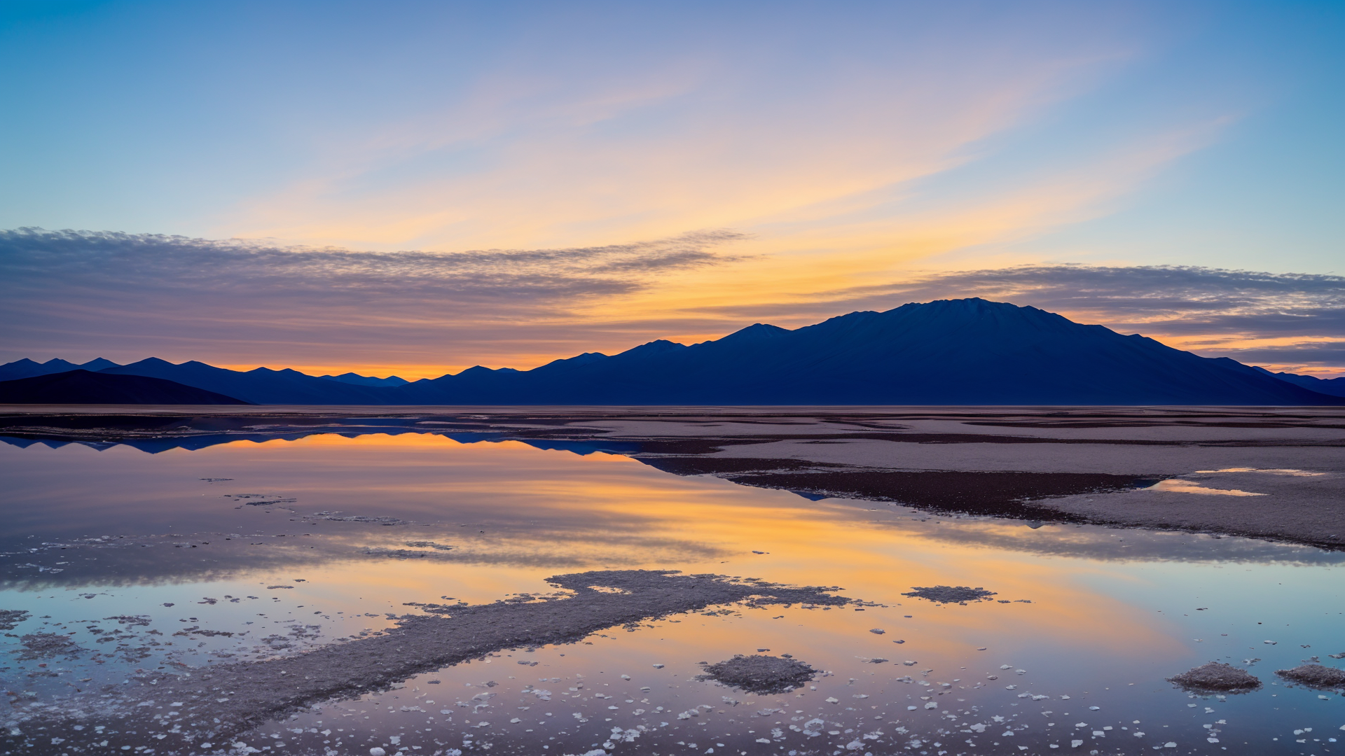 领略绝美风光,玻利维亚乌尤尼盐湖天空美景系列2高清风景图片