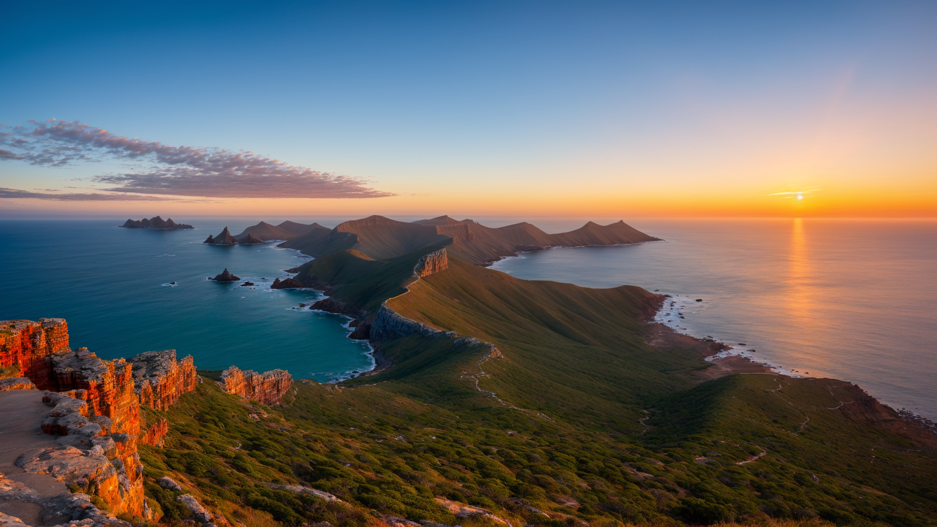 蓝天下的好望角自然风景图片欣赏