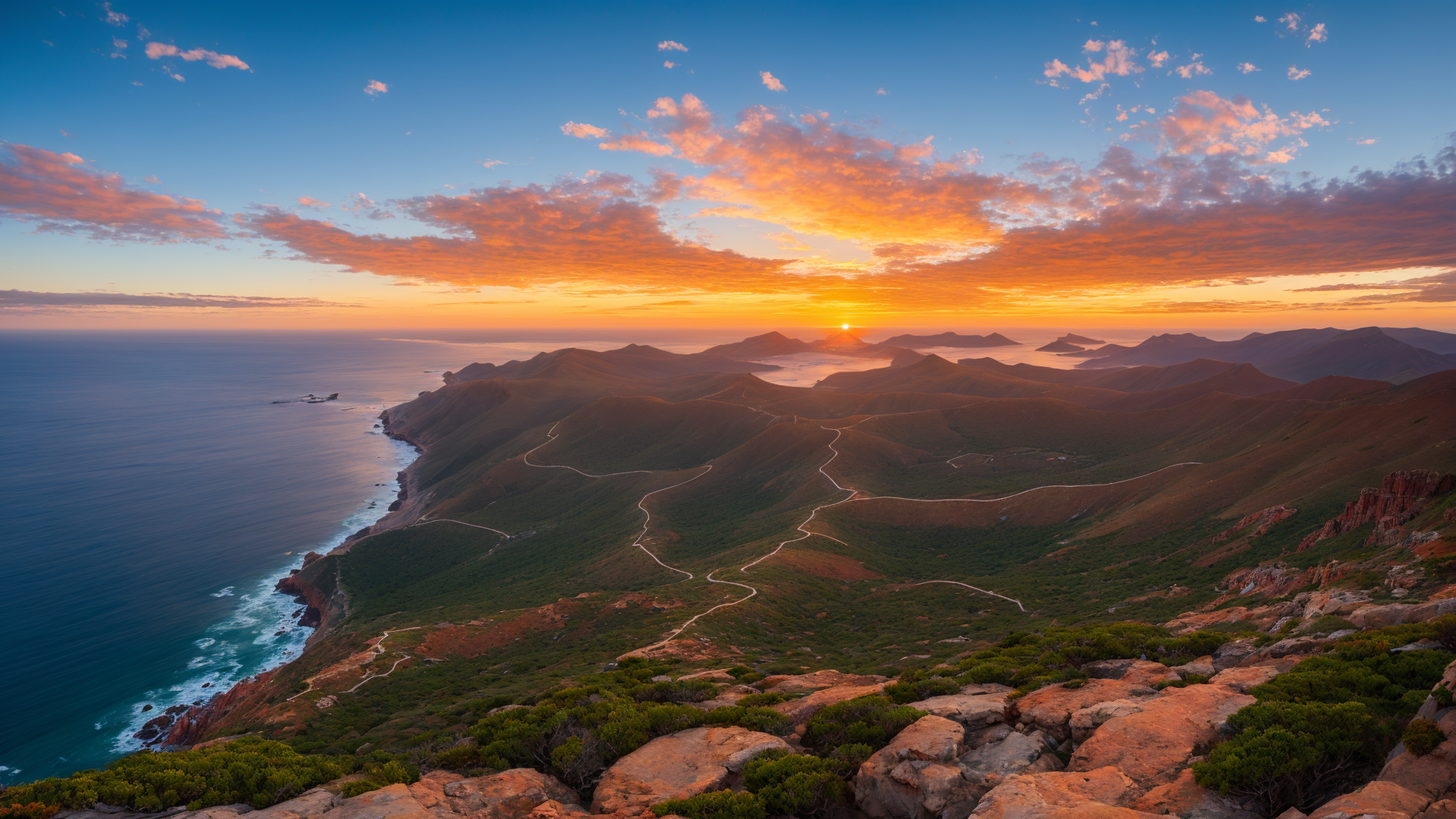 蓝天下的好望角自然风景图片欣赏