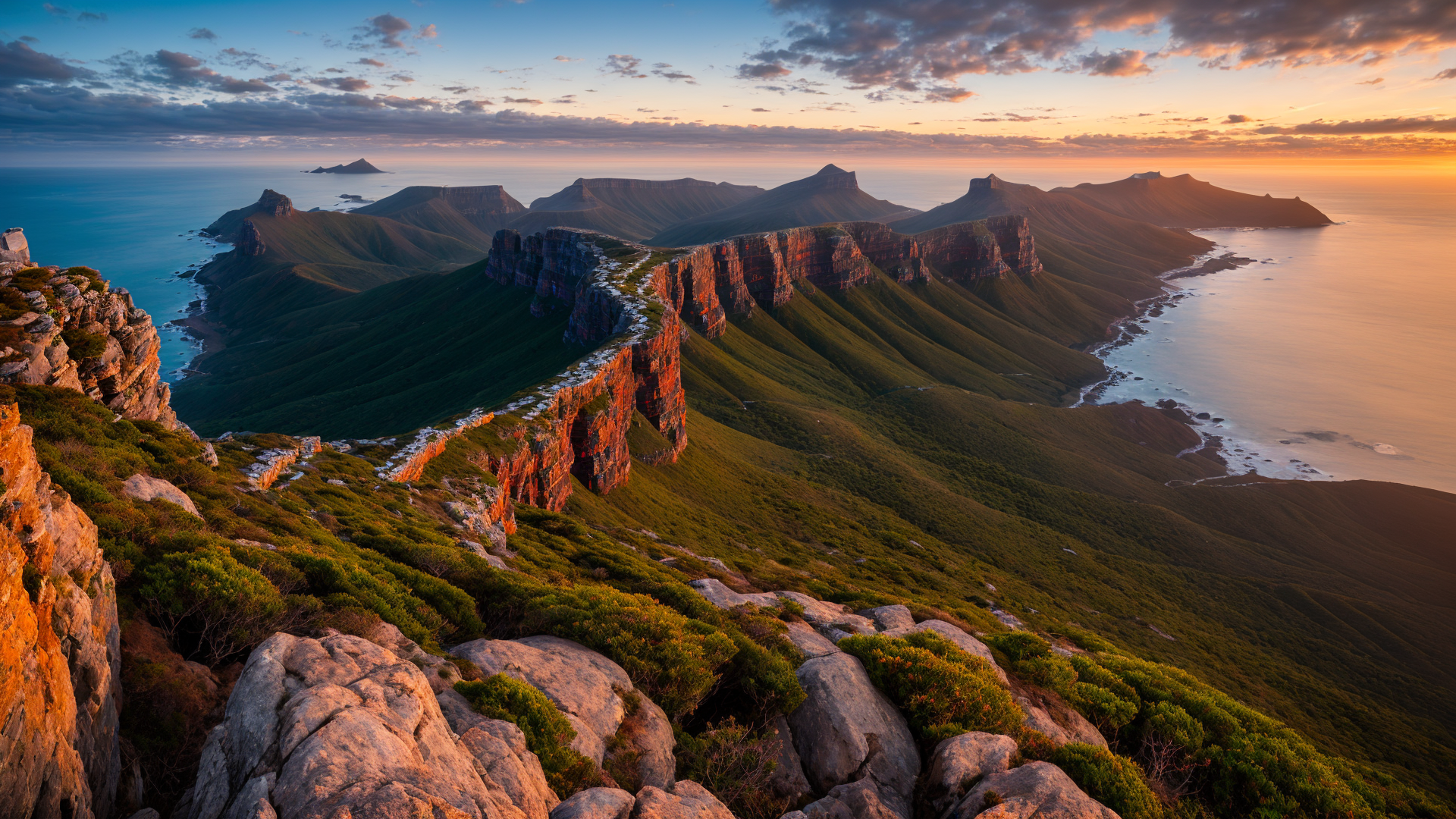 蓝天下的好望角自然风景图片欣赏