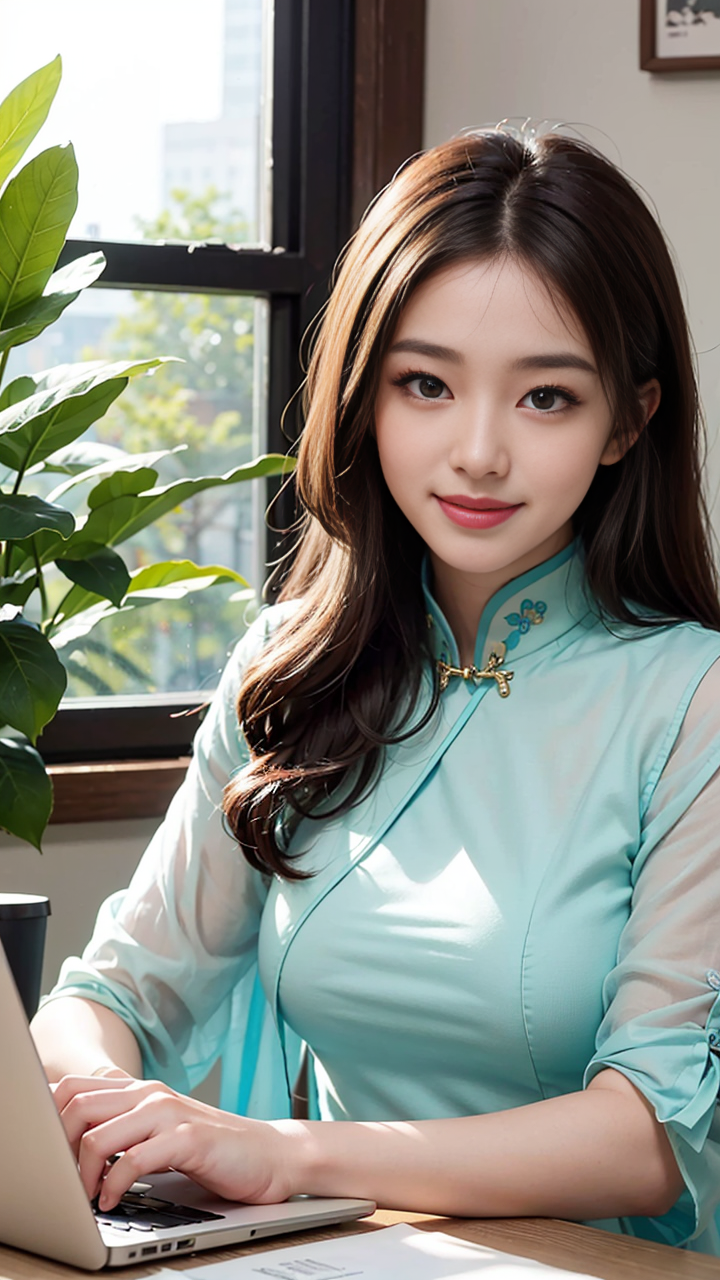 京派旗袍美女秀出无穷元气,让你爱不释手系列2高清手机壁纸