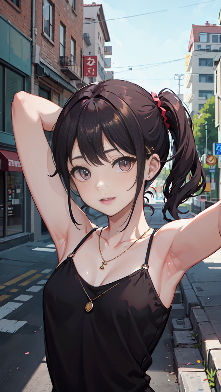 美丽动人的绑带上衣动漫女生头像系列2高清图片