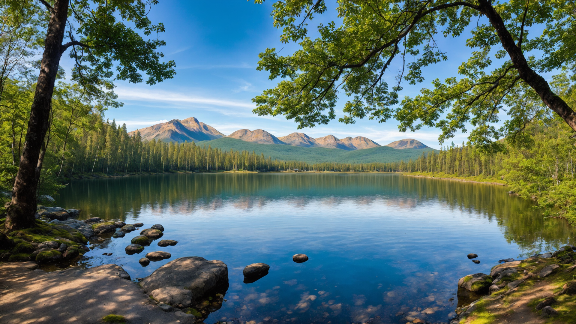芬兰唯美湖泊自然风景系列2高清桌面壁纸