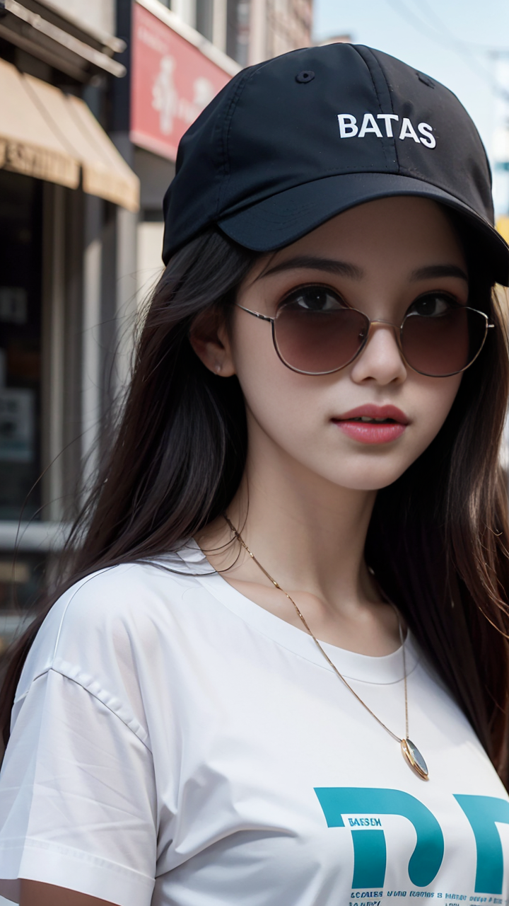 炎炎夏日：太阳眼镜+棒球帽瞬间能让你的头像秒变潮流女王高清女生头像推荐