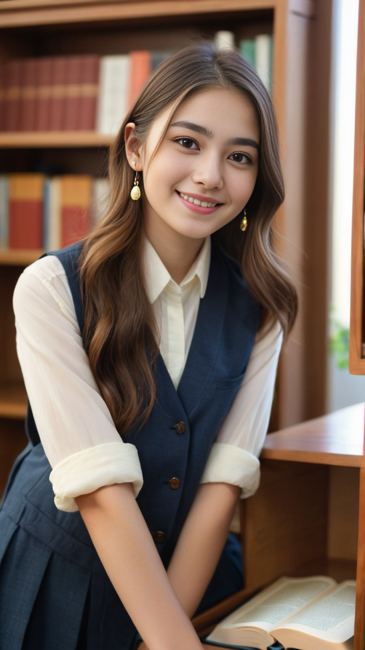 职场女性休闲衬衫+马甲美女头像随拍系列1高清图片赏析