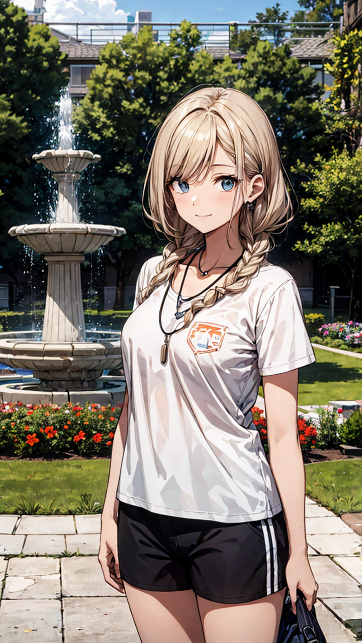 夏天高颜值动漫美女T恤+热裤系列2高清手机壁纸赏析