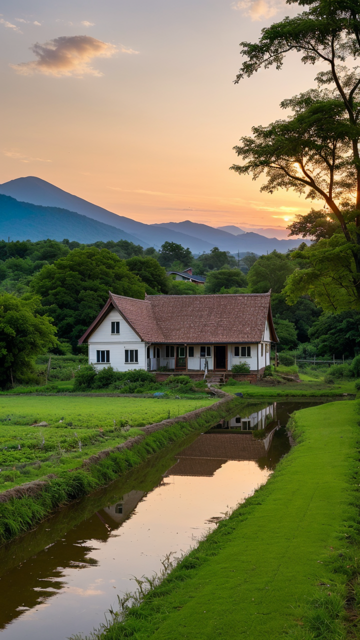 高清农村风景锁屏手机壁纸系列1赏析