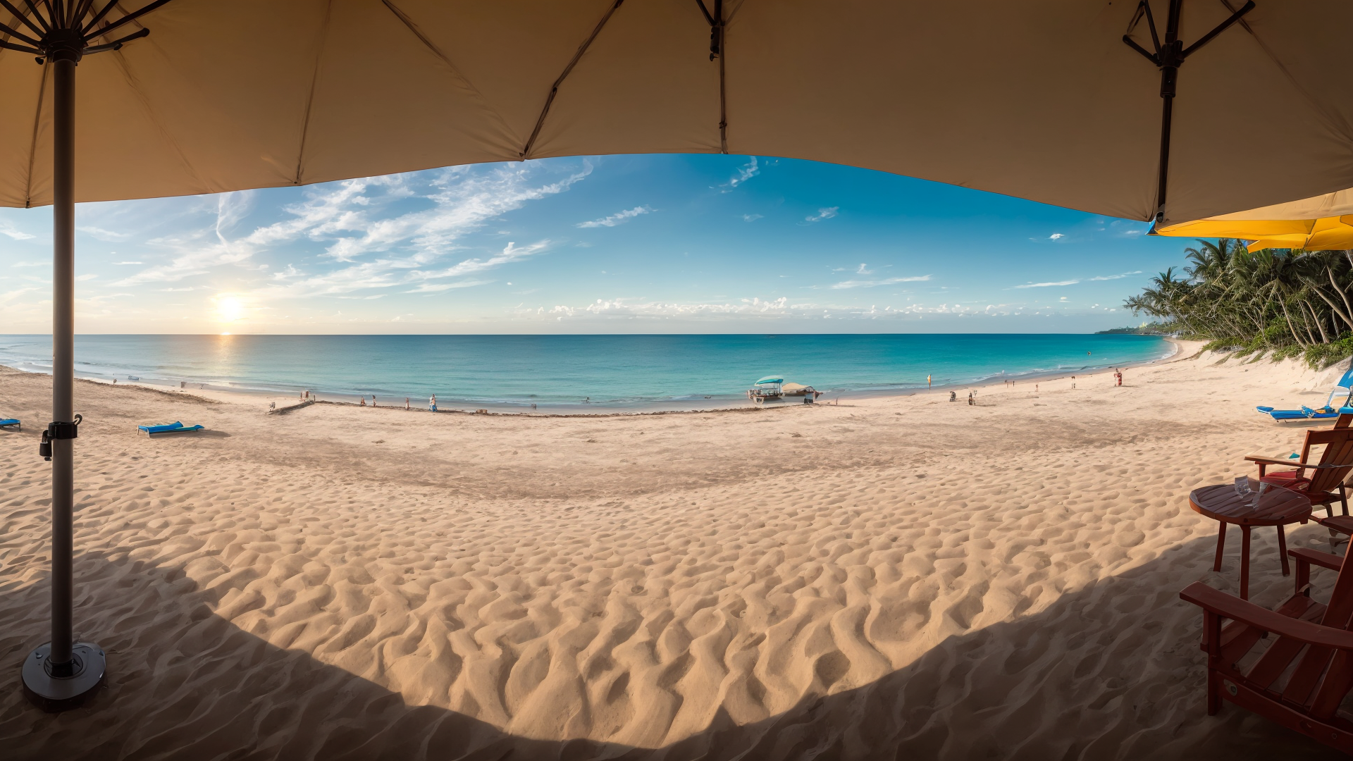 炎热的海边沙滩风景美图赏析