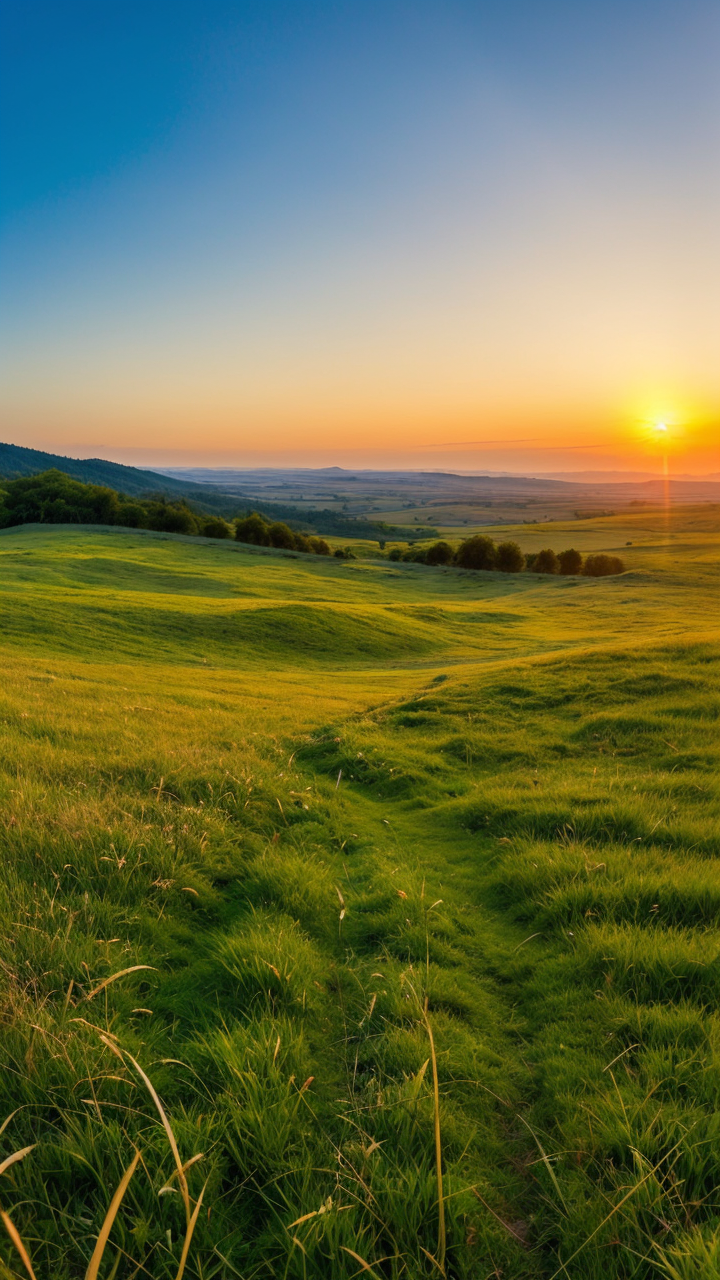 蓝天下的绝美自然风景草原图系列8赏析