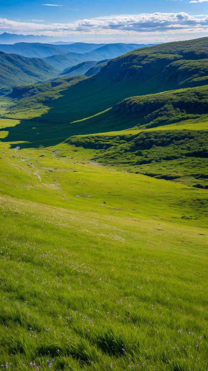 高清绿色大草原手机风景壁纸系列12赏析